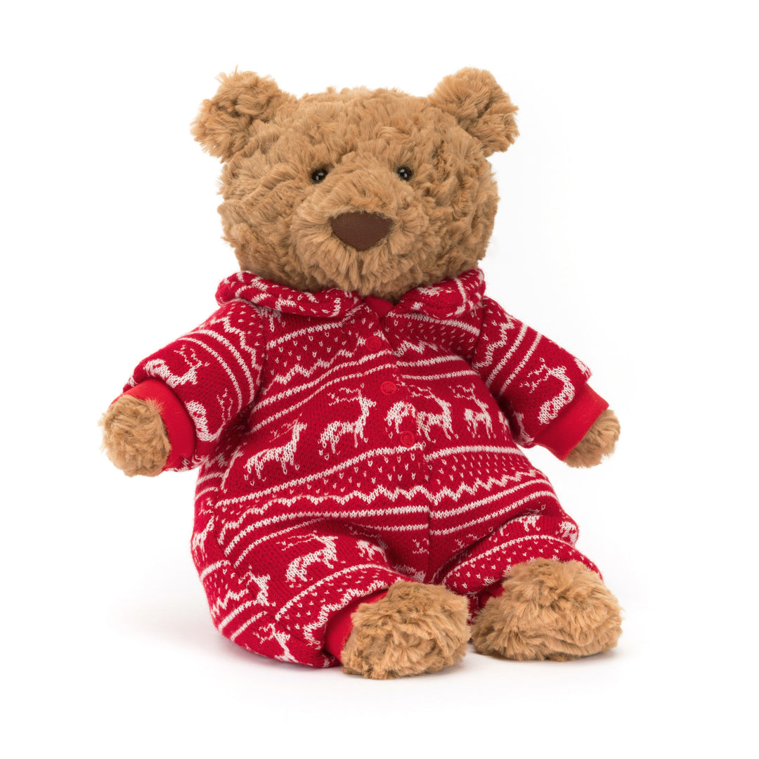 Jellycat - Ours Barthélémy en Pyjama d'Hiver 10"