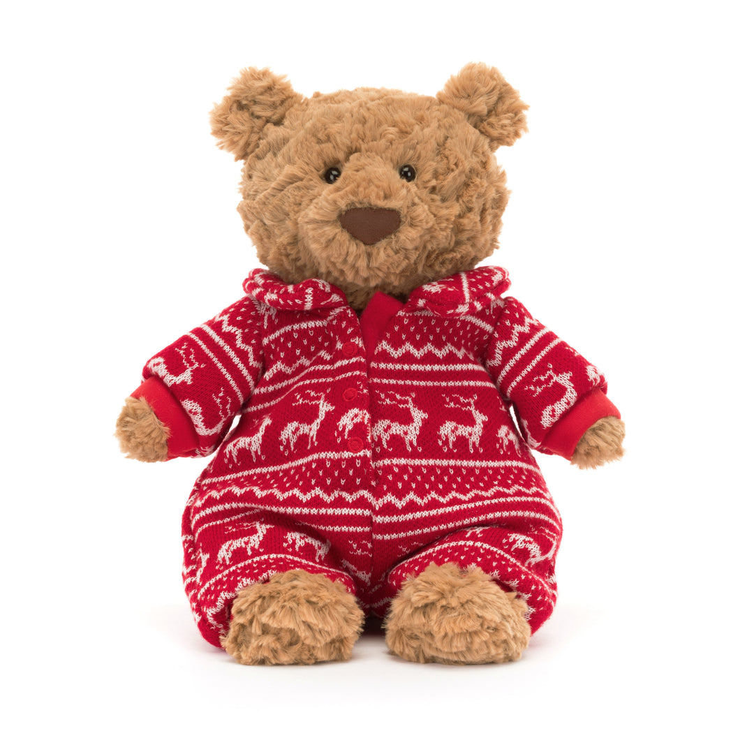 Jellycat - Ours Barthélémy en Pyjama d'Hiver 10"