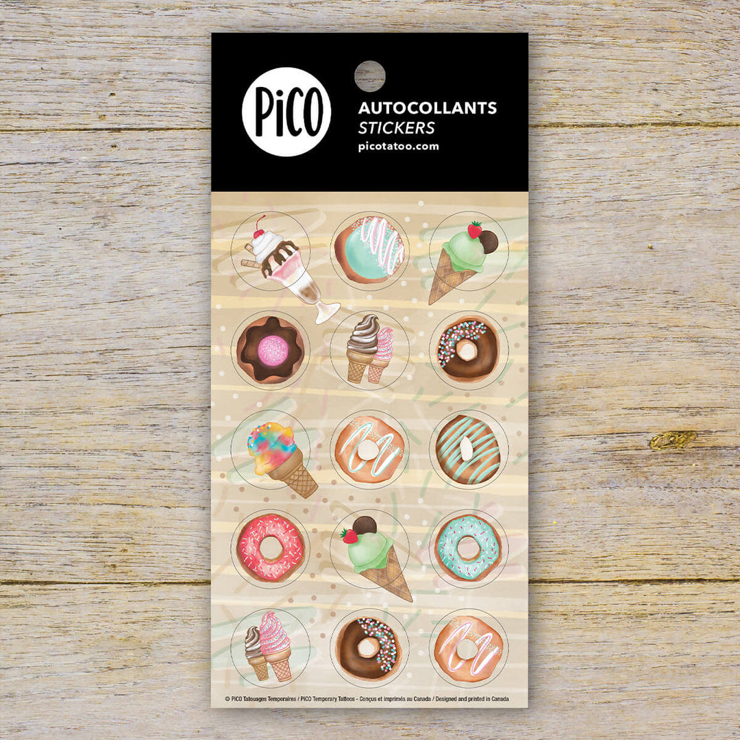 Pico Tatoo - Lot de 10 Feuilles d'Autocollants, Gourmand