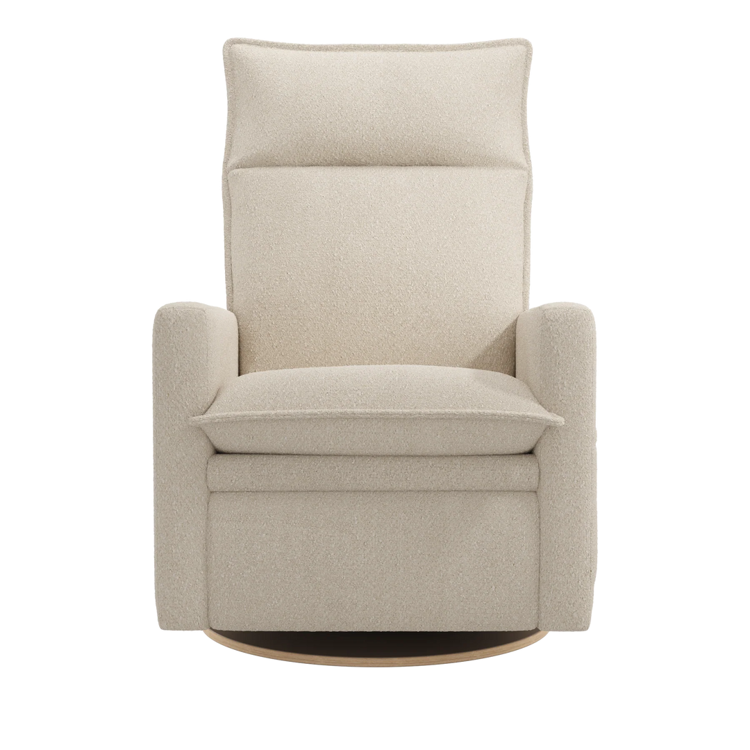 Arya Motorized Reclining Swivel Armchair, Sheep Cream