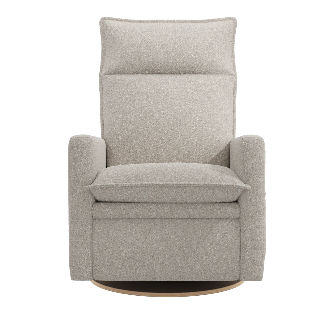 Arya Motorized Reclining Swivel Armchair, Sheep Vanilla