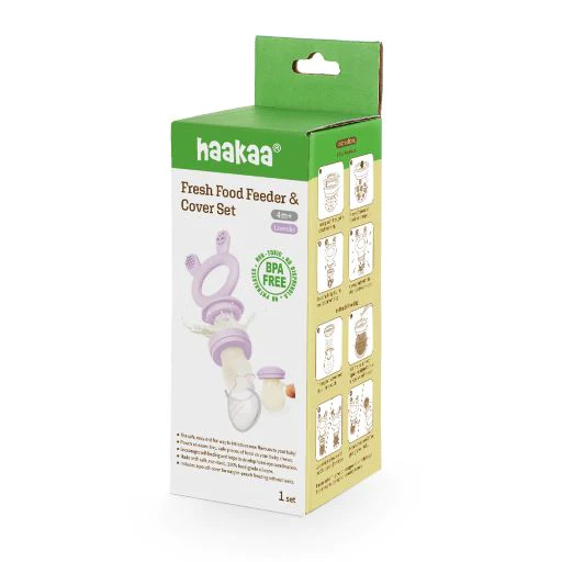 Haakaa - Fresh Food Teether Feeder with Cover, Oat