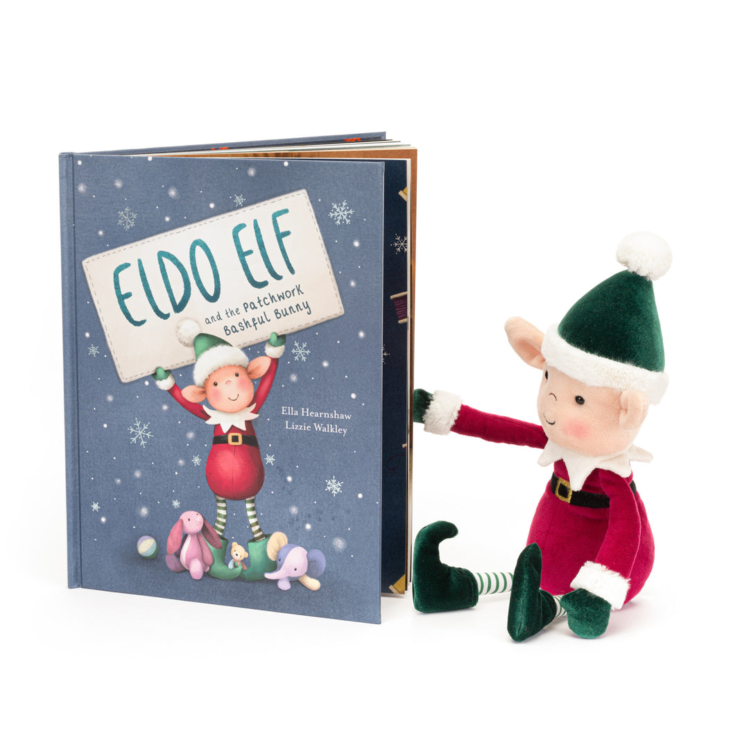 Jellycat - Livre, Eldo Elf and the Patchwork Bashful Bunny, 4 ans et +