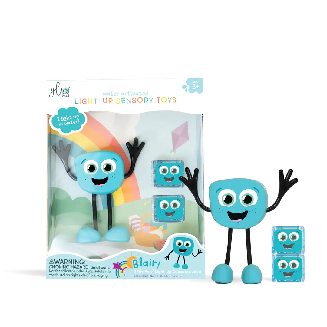 Glo Pals - Personnage avec 2 Cubes Lumineux Activés par l'Eau, Blair 2.0