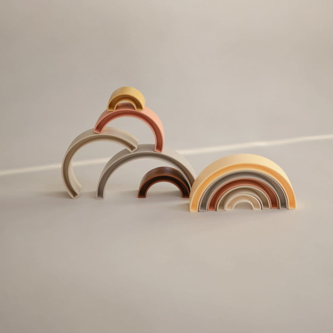 Mushie - Rainbow Stacker Toy, Sol