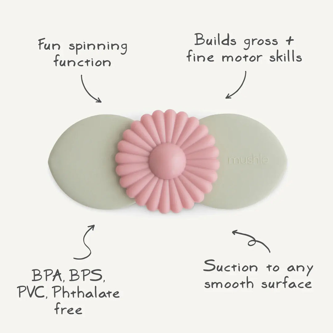 Mushie - Jouet de Rotation à Succion, Floraison