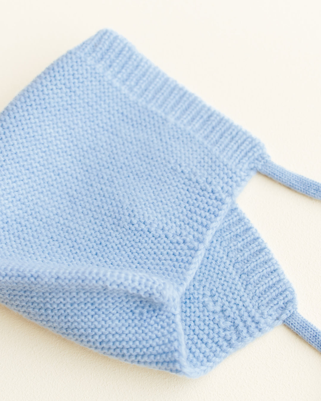 Hvid Knitwear - Bonnet Dolly en Laine Mérinos, Bleu Ciel, 1-3 mois