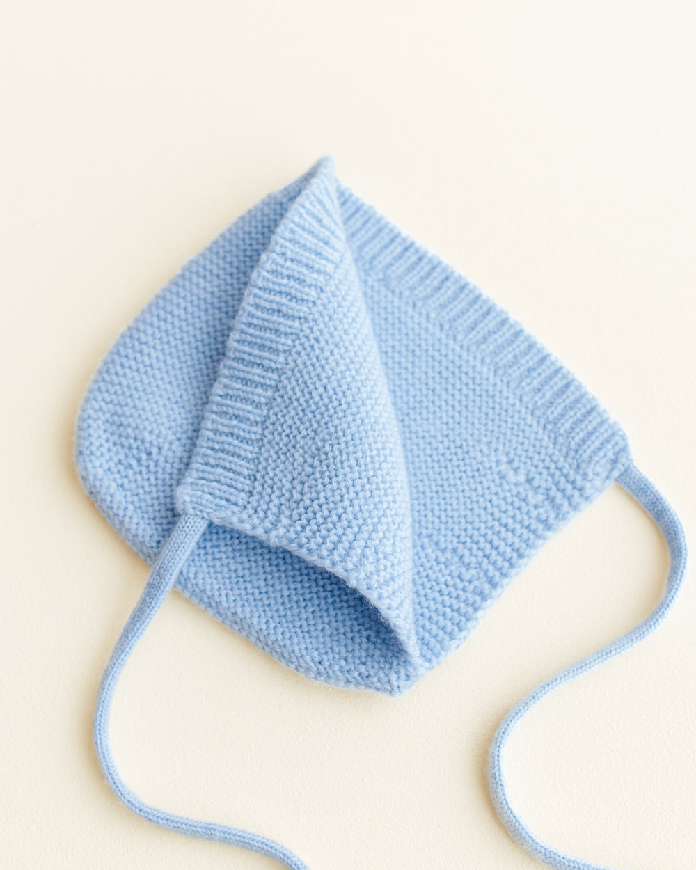 Hvid Knitwear - Bonnet Dolly en Laine Mérinos, Bleu Ciel, 1-3 mois