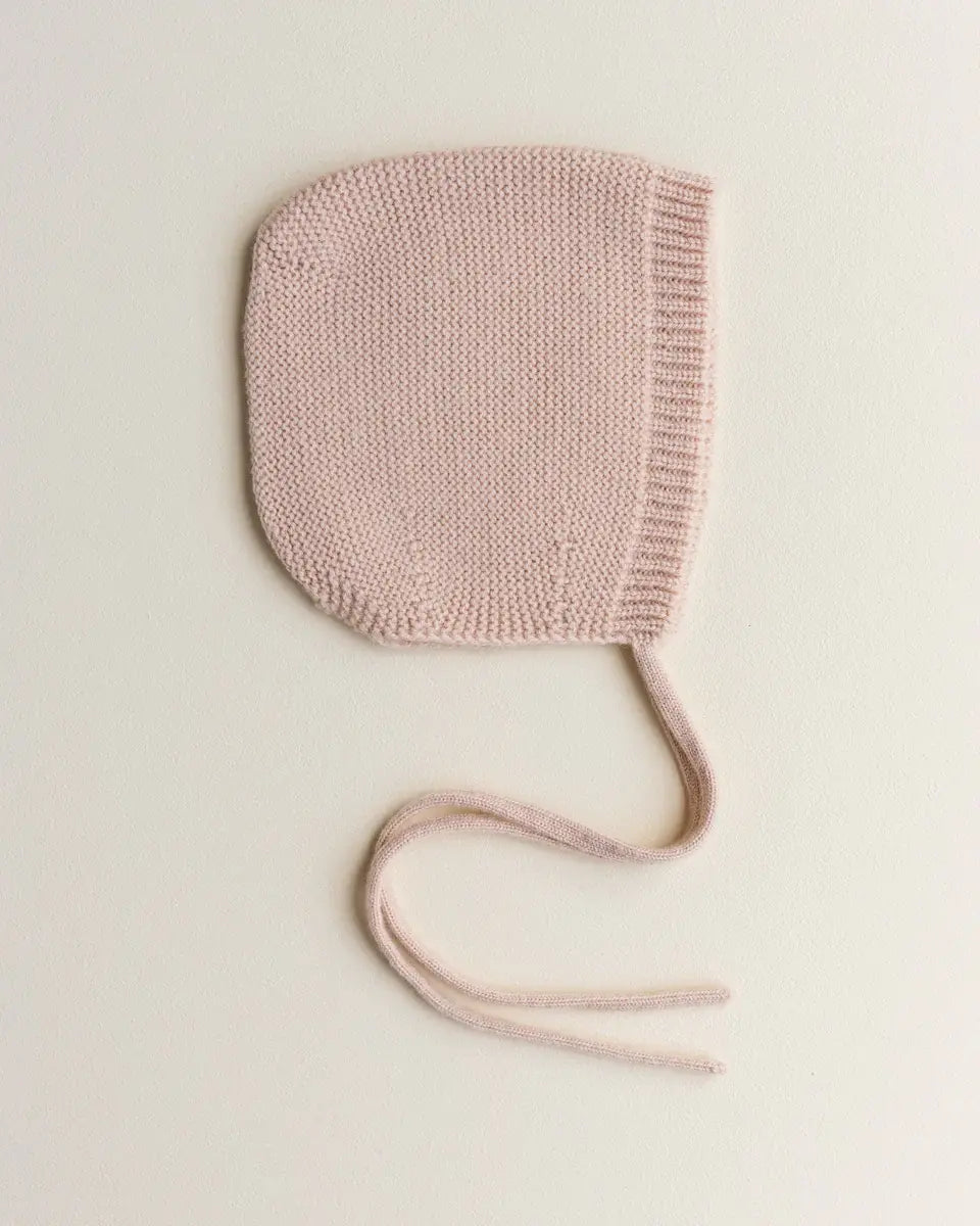 Hvid Knitwear - Bonnet Dolly en Laine Mérinos, Abricot, 1-3 mois