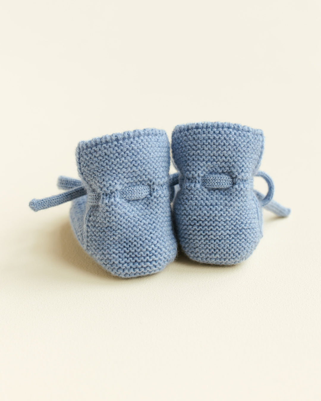 Hvid Knitwear - Chaussons en Laine Mérinos, Bleu Pâle, 0-9 mois