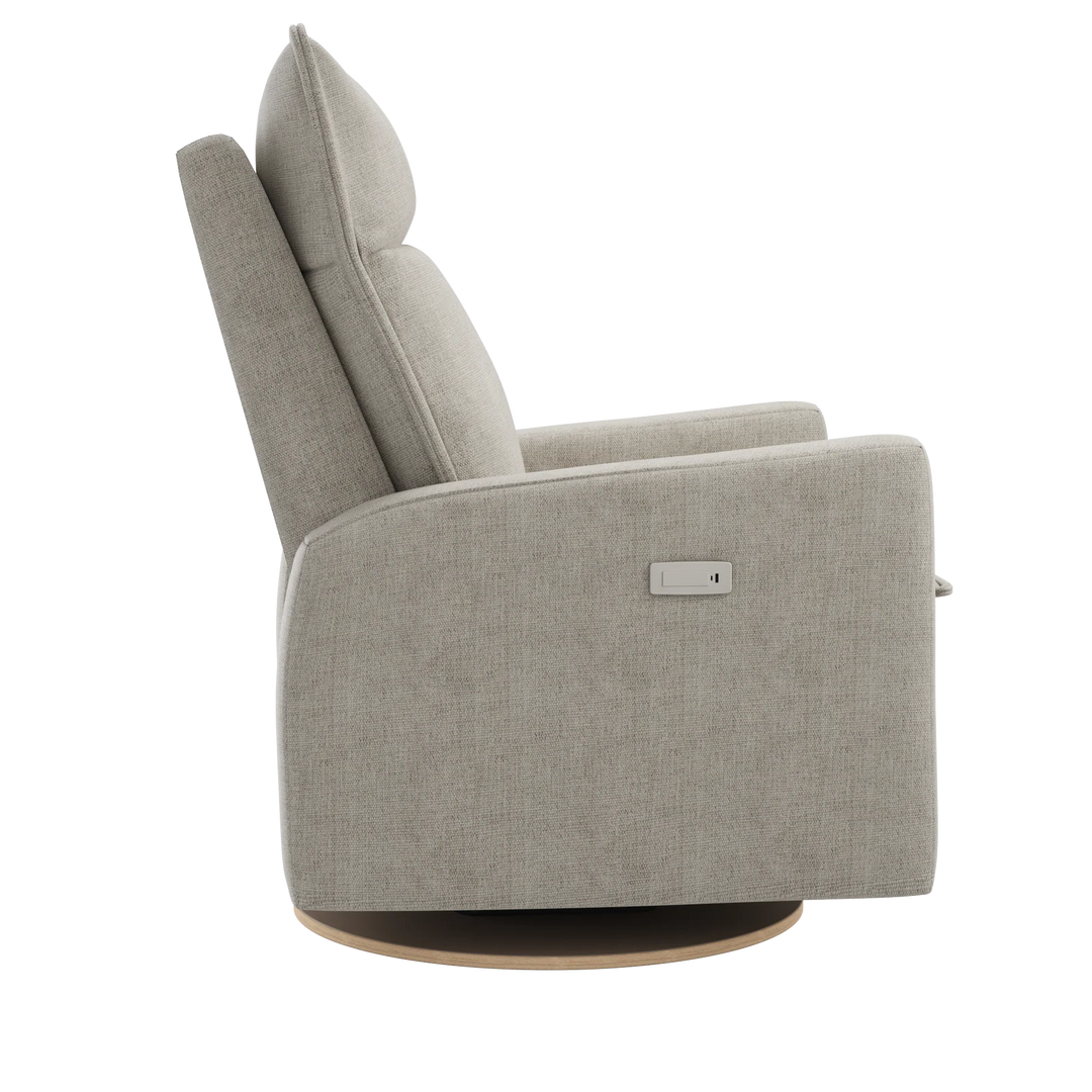 Arya Motorized Reclining Swivel Armchair, Breather Driftwood