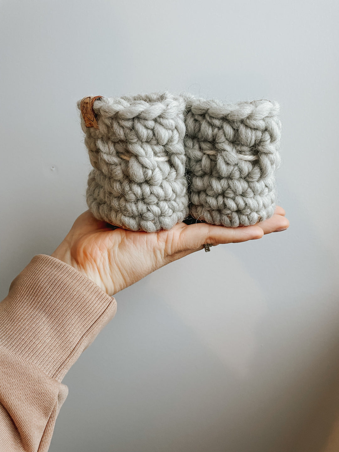 Les Petits Tousi - Wool Booties, Mist