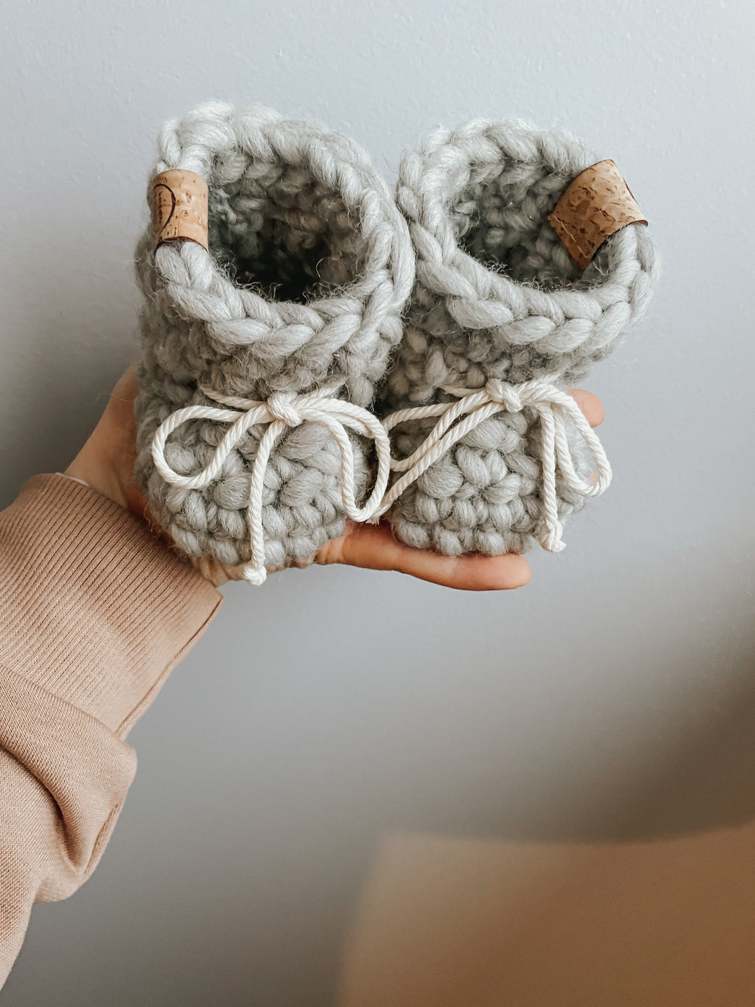 Les Petits Tousi - Wool Booties, Mist