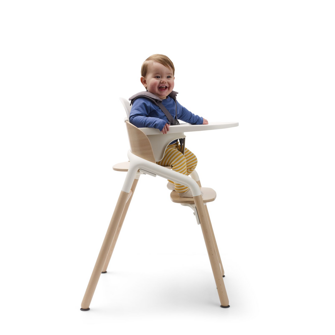 Giraffe - Complete High Chair, Neutral Wood And White