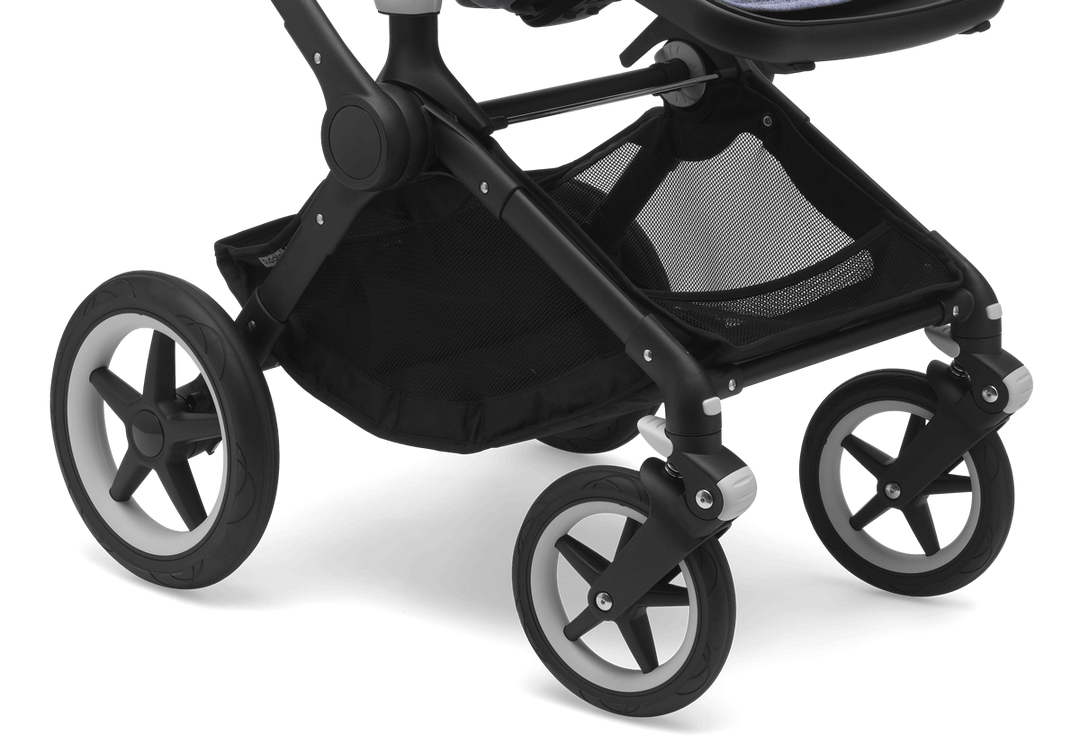 Fox Plus - Complete Stroller, Aluminium - Steel Blue With Misty White Canopy