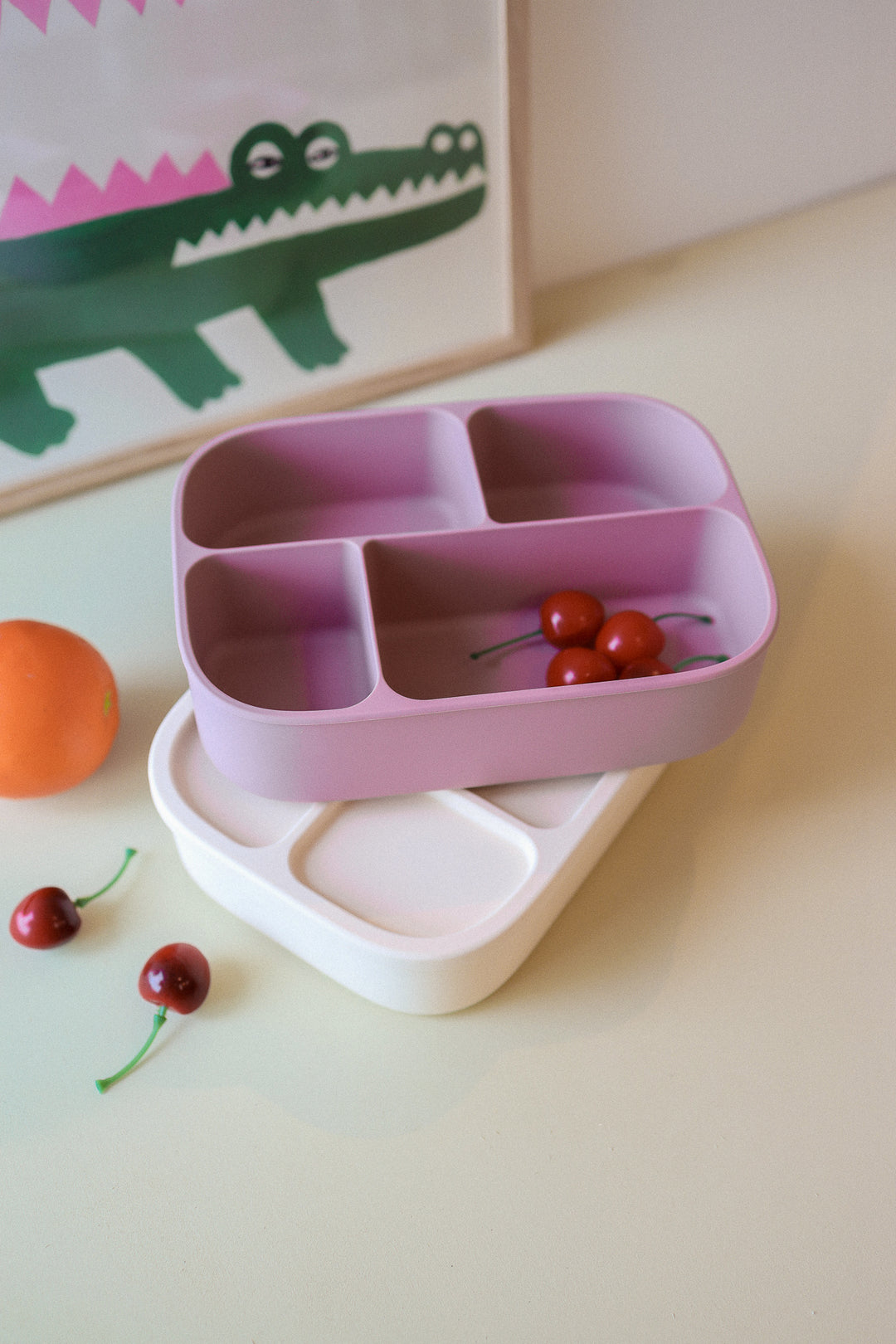 Micasso & Co - Boîte Bento en Silicone, Vieux Rose