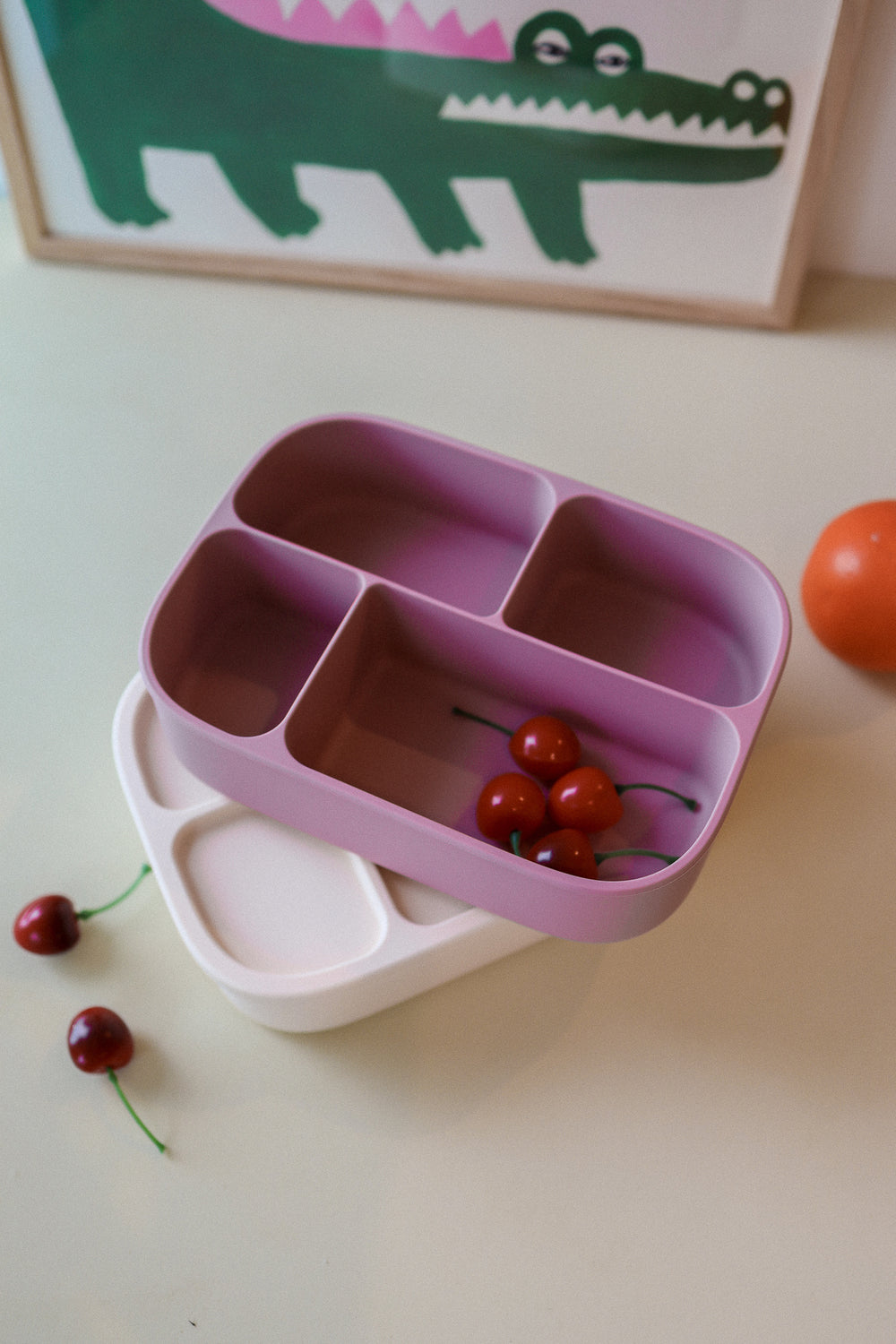 Micasso & Co - Boîte Bento en Silicone, Vieux Rose