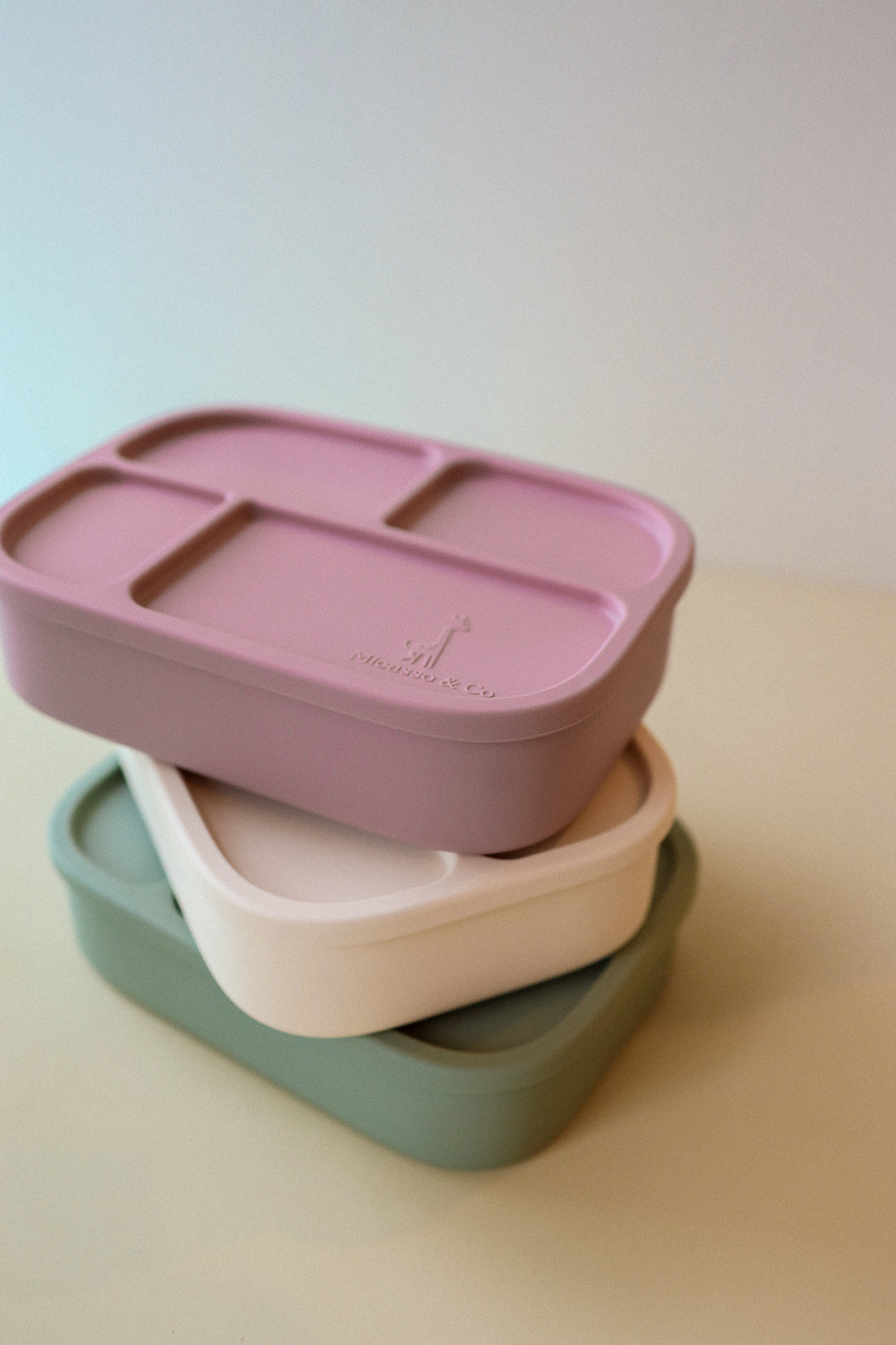 Micasso & Co - Boîte Bento en Silicone, Vieux Rose