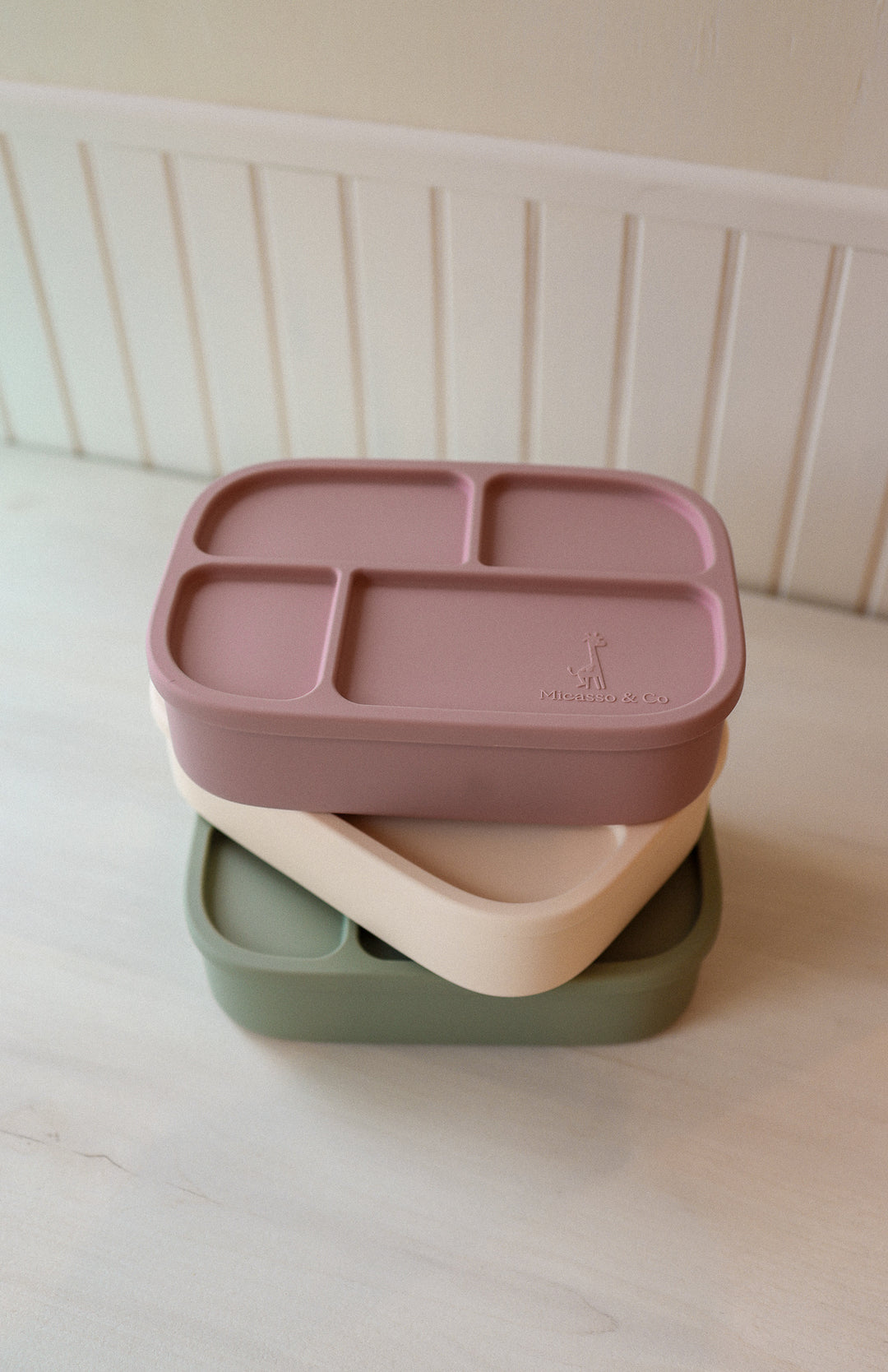 Micasso & Co - Boîte Bento en Silicone, Vieux Rose