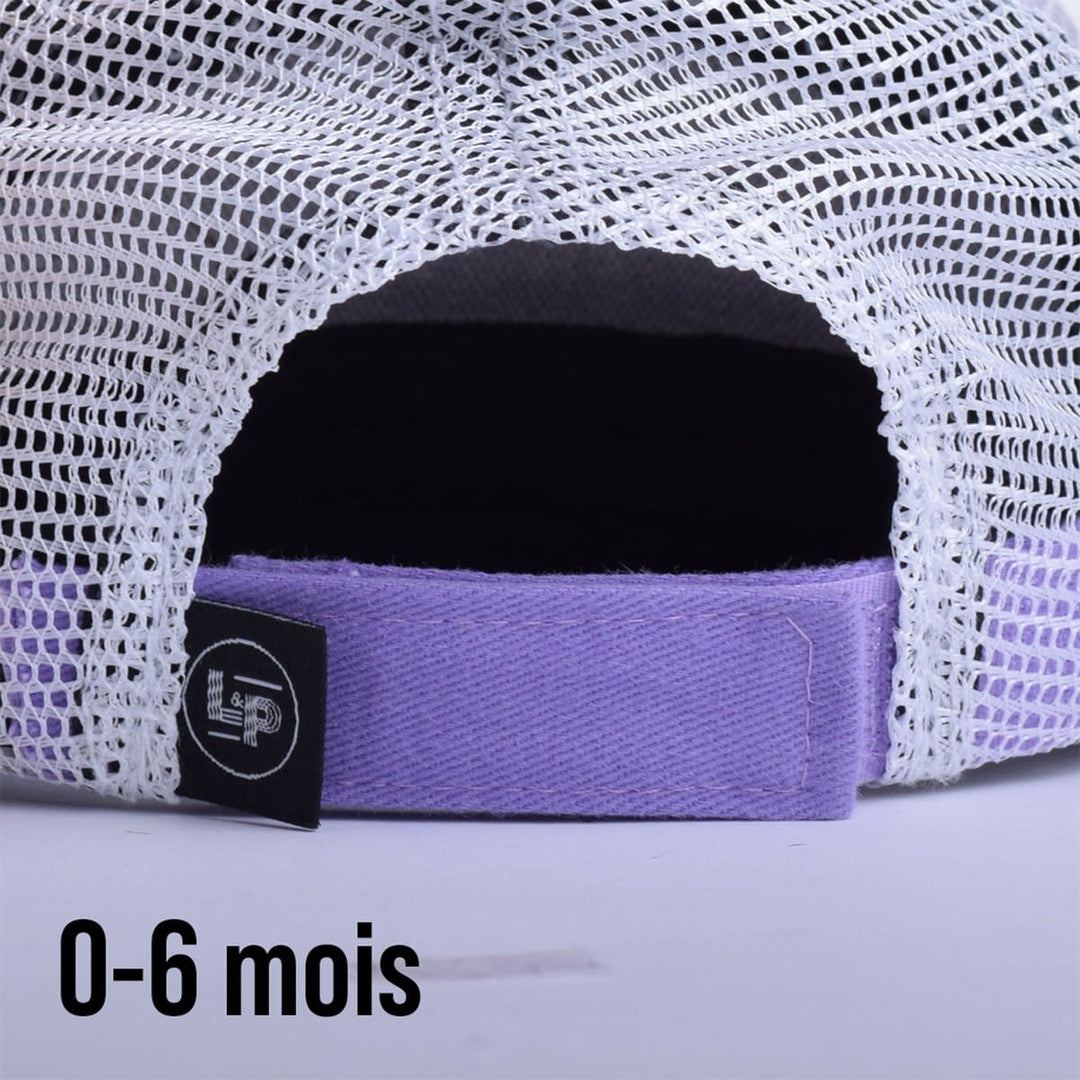 Casquette Orleans, Lilas Urbain et Gris, 0-6 mois