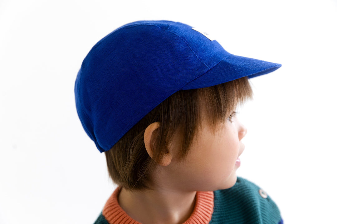 Linen Cap, Royal Blue