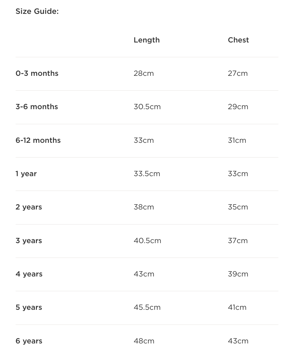 Size Chart Image