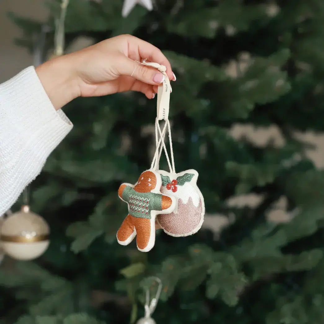 Ensemble de 3 Décorations de Noël, Maison en Pain d'Épices