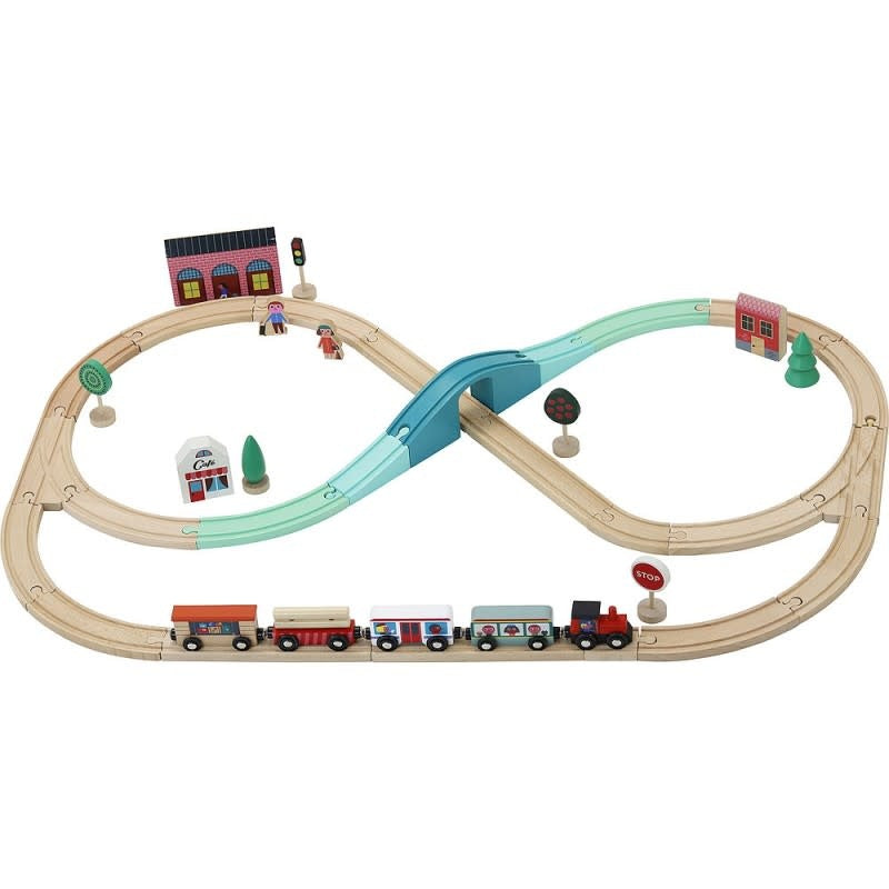 Circuit de Train Grand Express en Bois