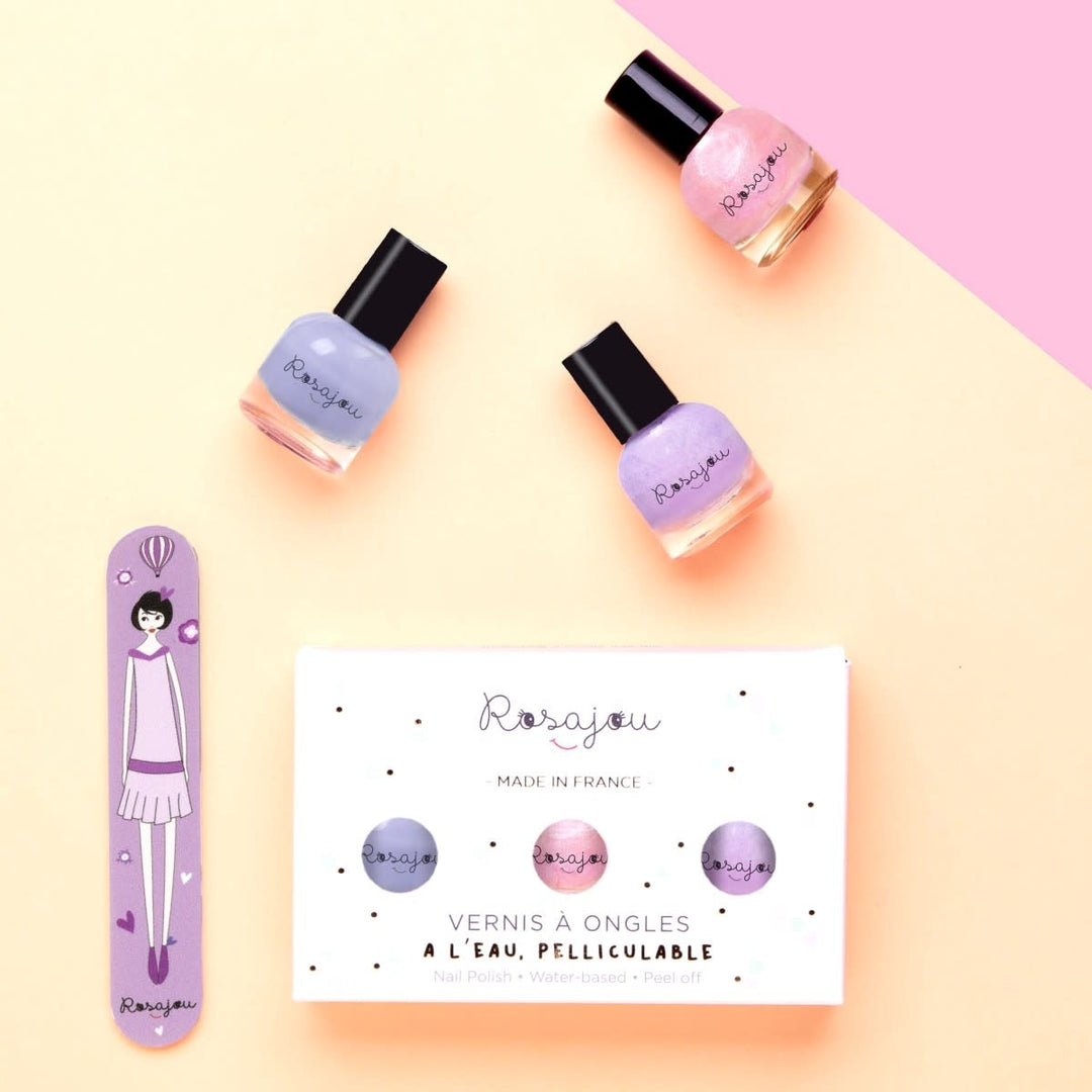 Rosajou - Coffret de 3 Vernis à Ongles, Cool x Magique x Lavande