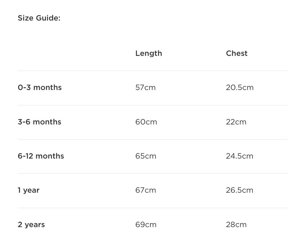 Size Chart Image