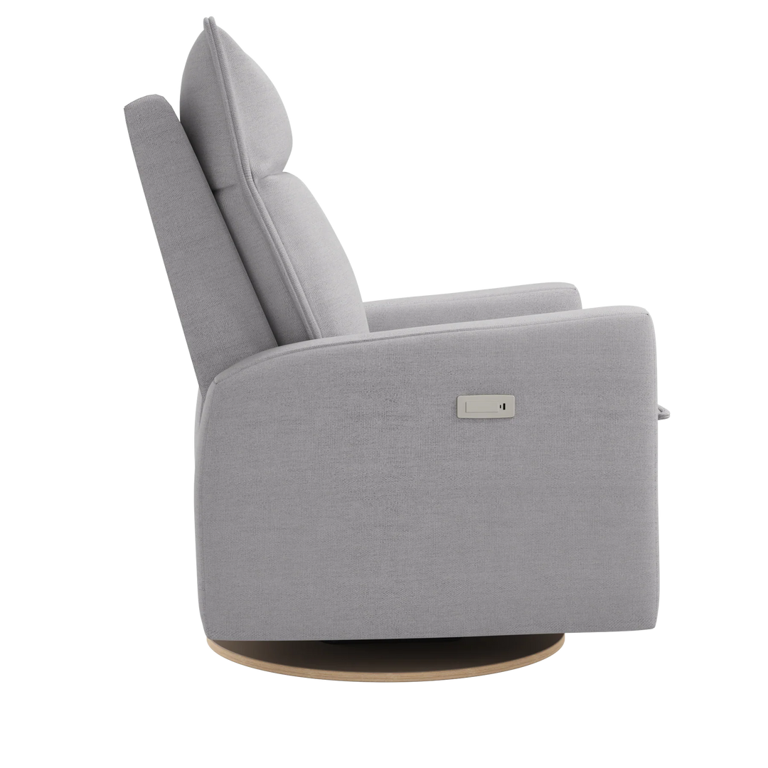 Arya Motorized Reclining Swivel Armchair, Como Dove Grey