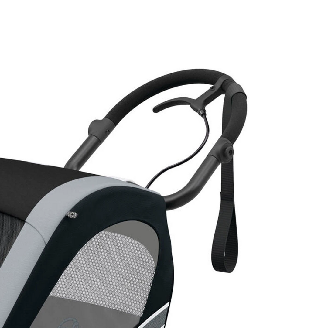 BOITE OUVERTE - Cybex - Poussette Multisport Zeno, Cadre Noir - Tissu Gris