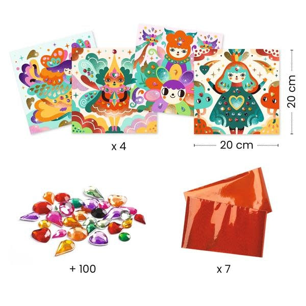 Djeco - Collage Set Foil Sheets, Harmony