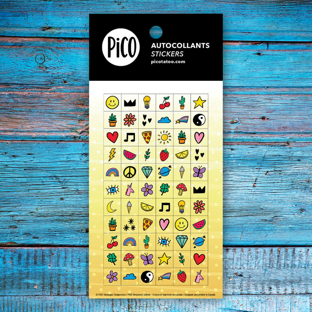 Pico Tatoo - Lot de 10 Feuilles d'Autocollants, Gourmand