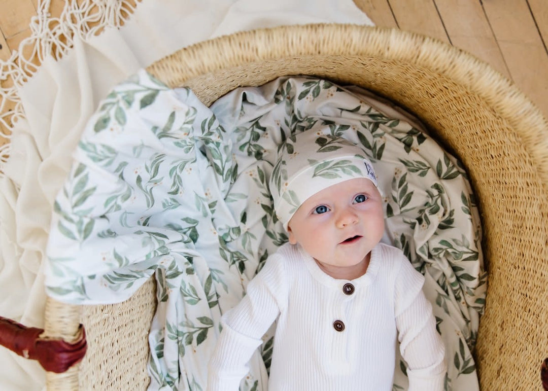 Top Knot Hat, Fern, 0-4 Months