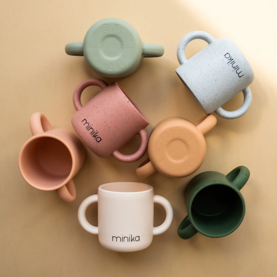 Tasse d'Apprentissage en Silicone avec Poignées, Glace