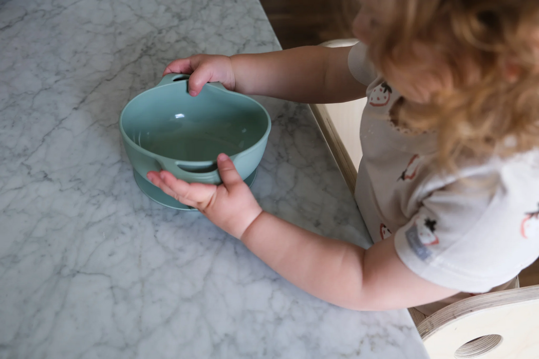 Bol à Succion en Silicone, Bleu Majestueux