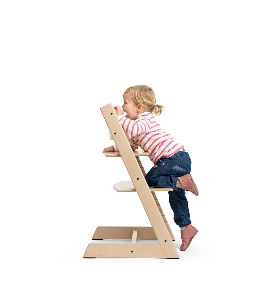 Stokke Tripp Trapp - Ensemble Chaise Haute 2 avec Coussin et Plateau, Naturel Vert Glacier