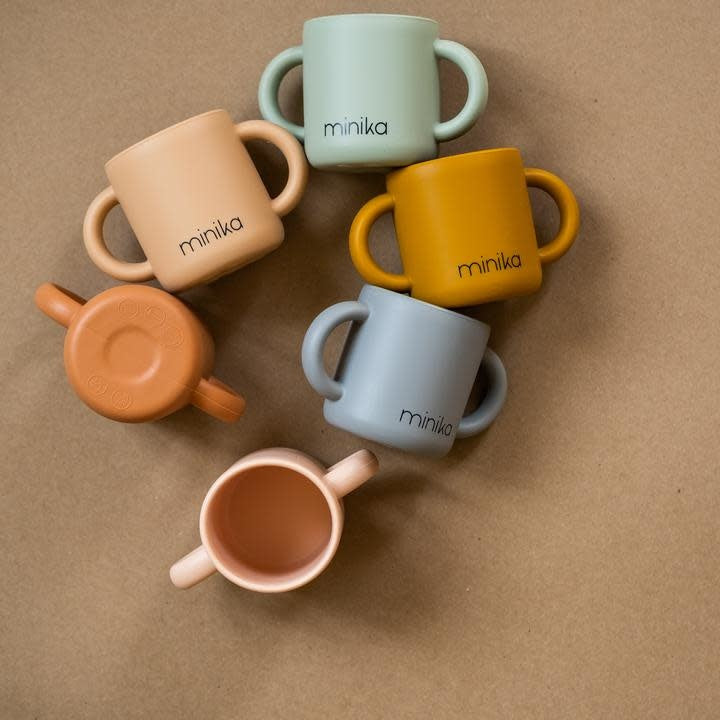 Tasse d'Apprentissage en Silicone avec Poignées, Blush