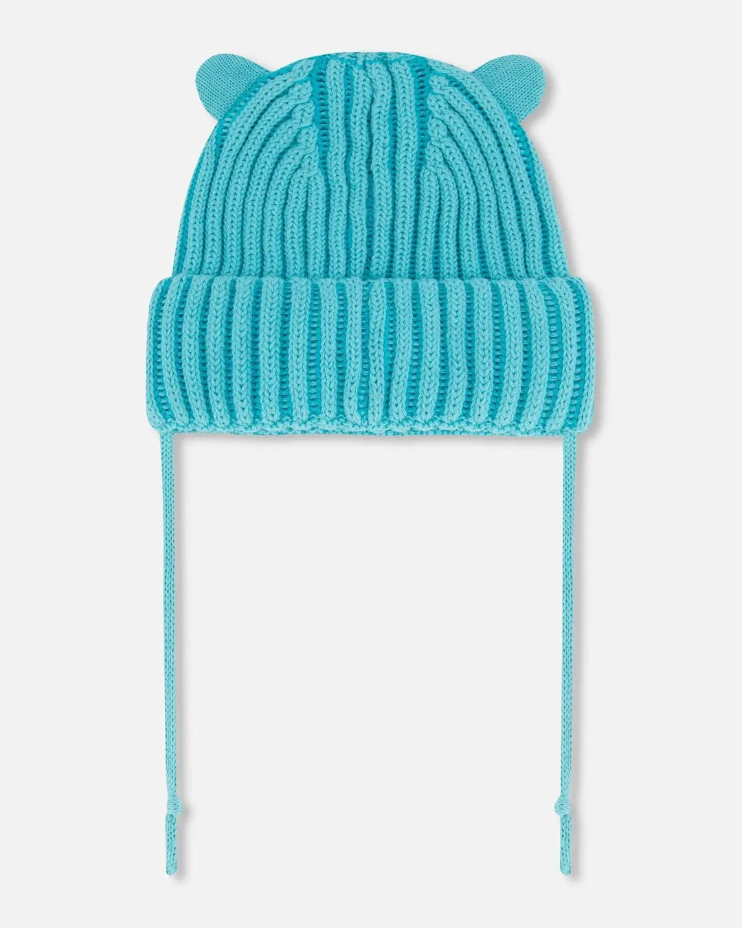 Deux par Deux - Knit Hat with Ears, Aqua Haze