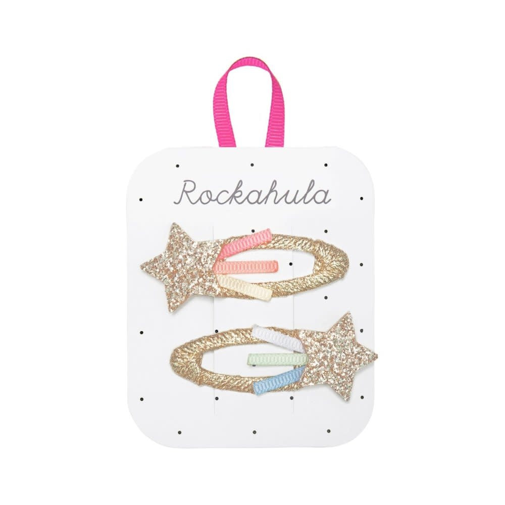 Rockahula Kids - Paquet de 2 Barrettes, Étoiles Arc-en-ciel