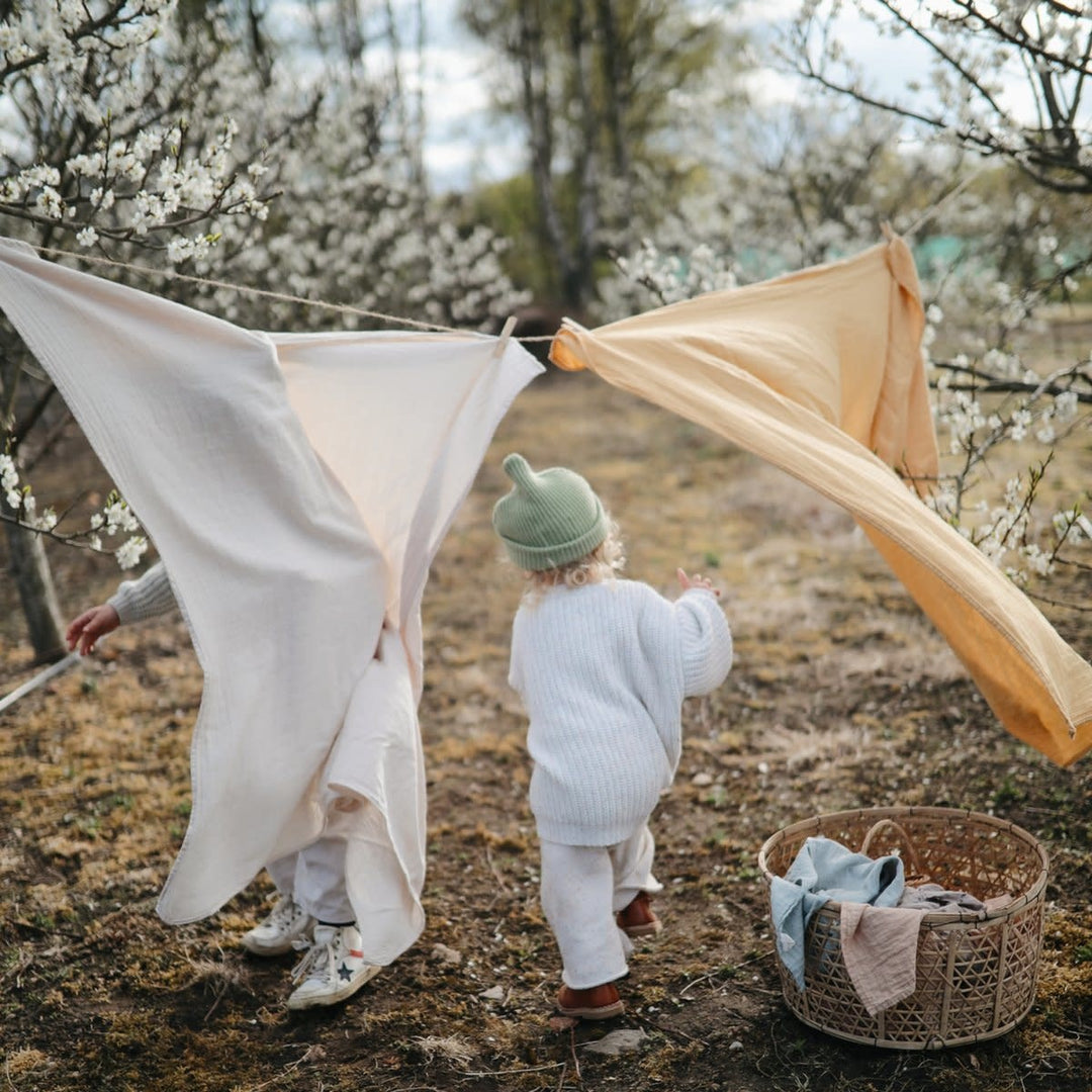 Mushie - Muslin Swaddle Blanket Organic Cotton, Sparrow