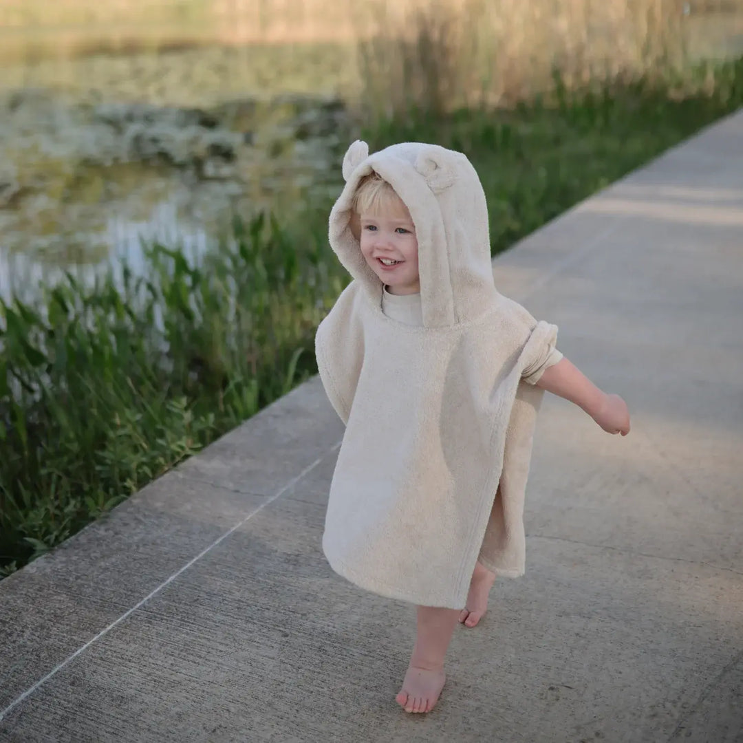 Serviette Poncho Ourson, Brume