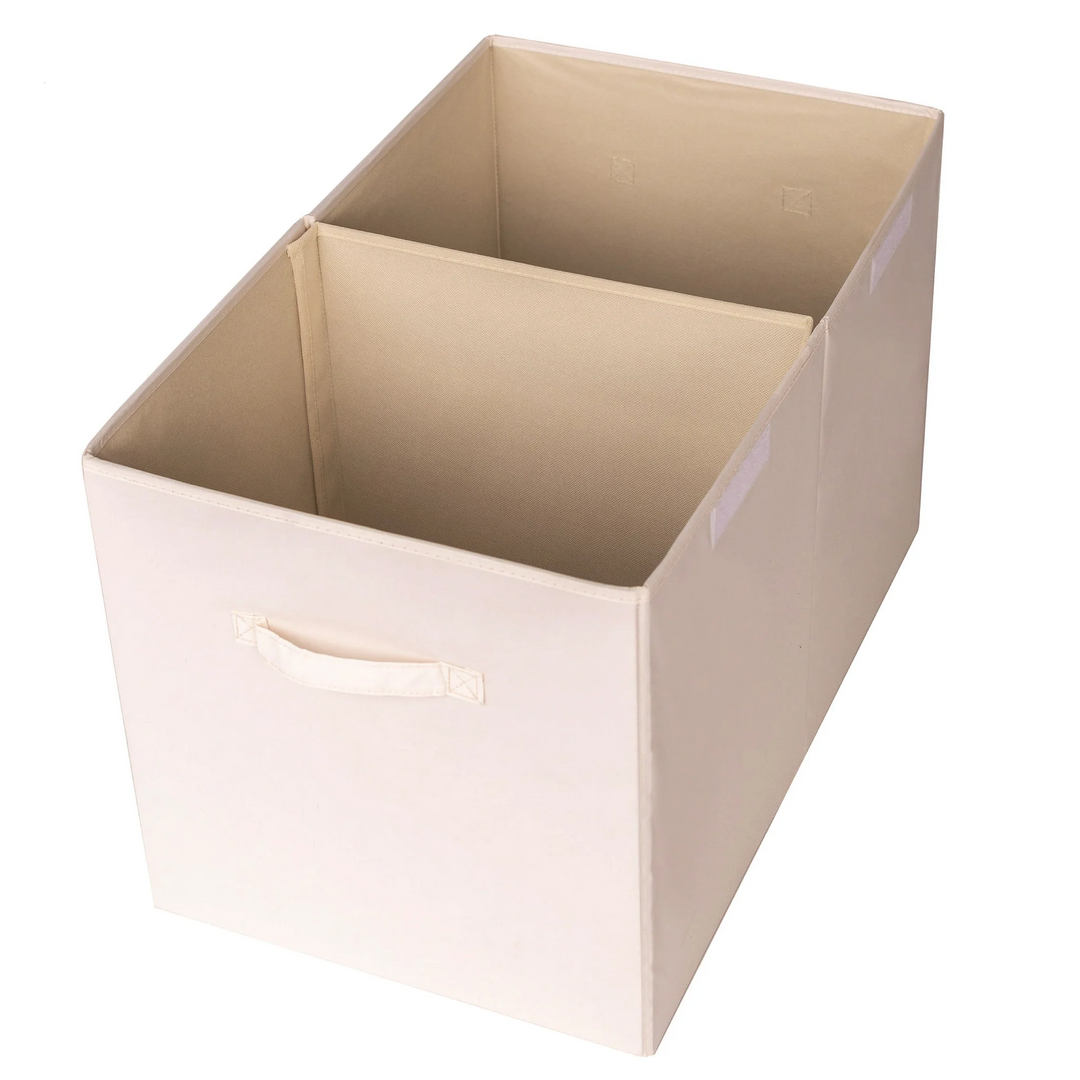 3 Sprouts - Recycled Fabric Folding Storage Chest, Cream