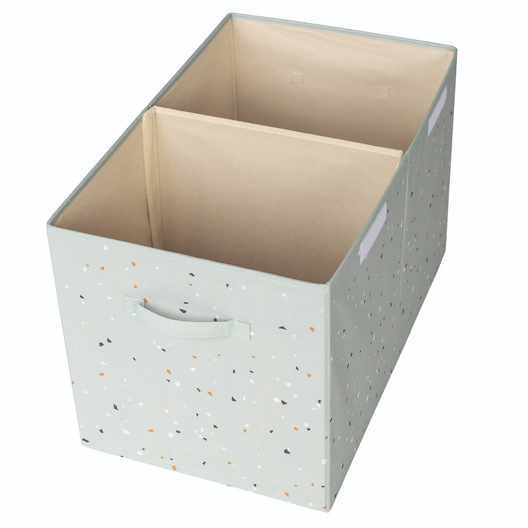 3 Sprouts - Recycled Fabric Folding Storage Chest, Terrazzo Green