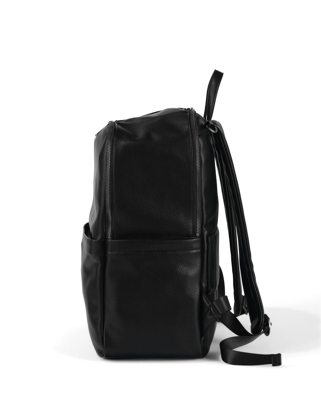 OiOi - Vegan Leather Multitasker Nappy Backpack, Black