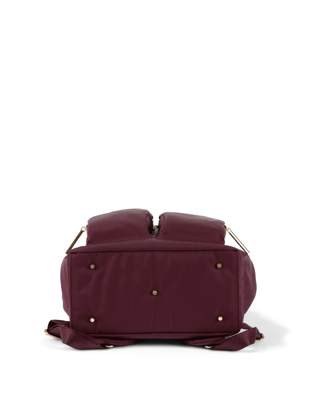 OiOi - Nylon Nappy Backpack, Mulberry and Gold