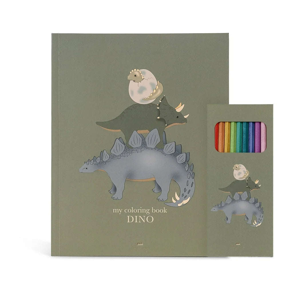 Konges Sløjd - Ensemble de Cahier et Crayons, Dinosaure