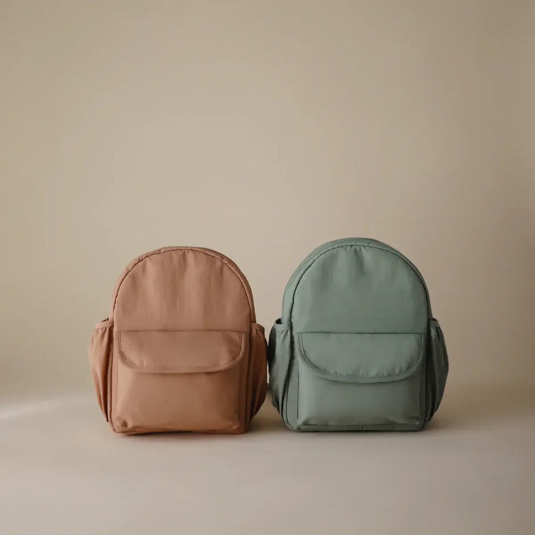 Mushie - Mini Sac à Dos pour Enfants, Vert Romain