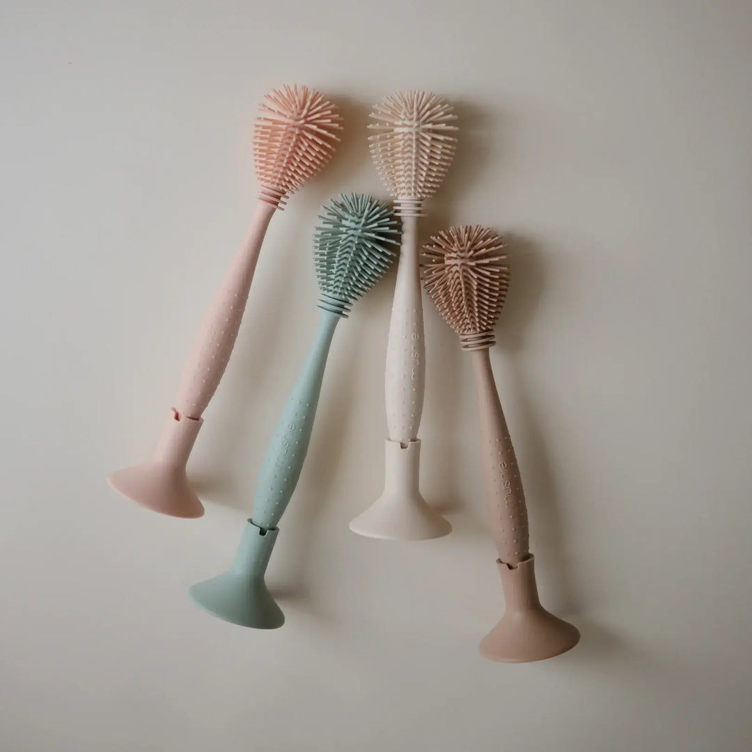 Mushie - Brosse à Biberon en Silicone, Sable